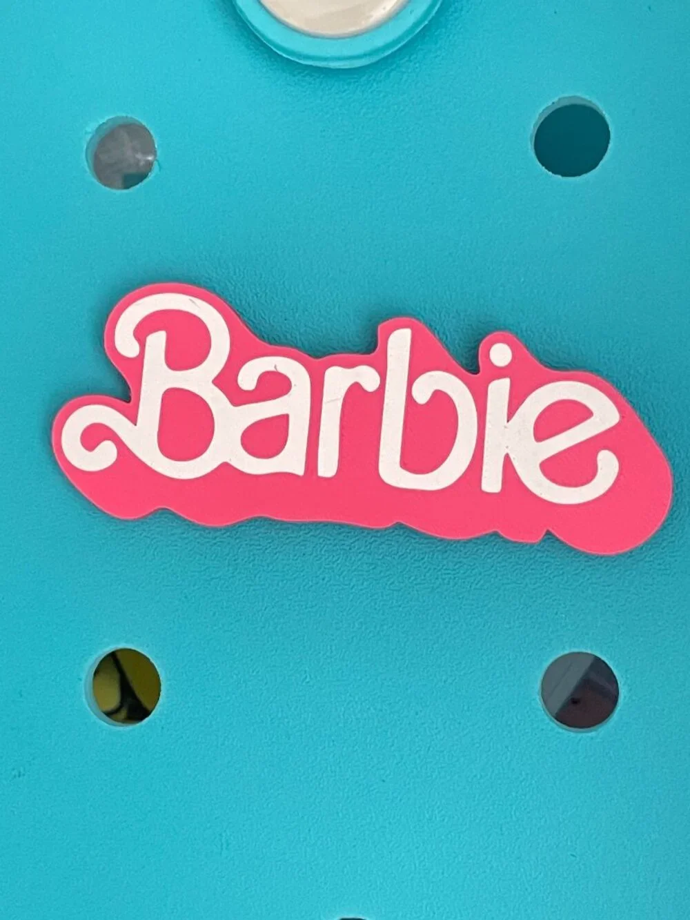 B Stock BARBIE Logo Bogg Charm-Barbie Bogg Charm-New!